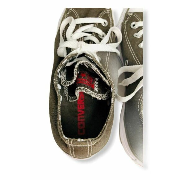 Chuck Taylors Converse All Star Womens 6 Gray Low Top Sneakers Double Tongue Sho - Picture 7 of 8